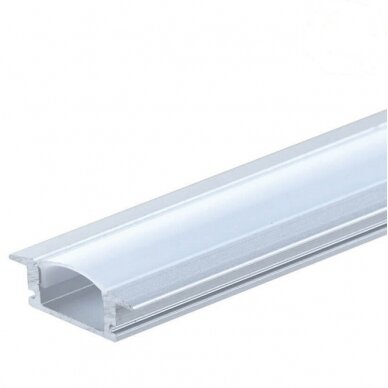 Profile For LED Strip, Built In, Gray, White Cover, 24.5x7mm Profile For LED Strip, Built In, Gray, White Cover, 24.5x7mm