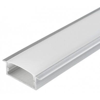 Profile For LED Strip, Built In, Gray, White Cover, 23.5x10x21.5mm Profile For LED Strip, Built In, Gray, White Cover, 23.5x10x21.5mm