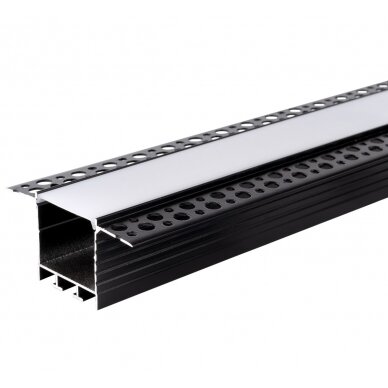 Profile For LED Strip, Black, White Cover, 7.8x9mm Profile For LED Strip, Black, White Cover, 7.8x9mm