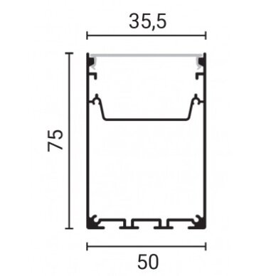 Profile For LED Strip, Black, White Cover 4 Profile For LED Strip, Black, White Cover 4