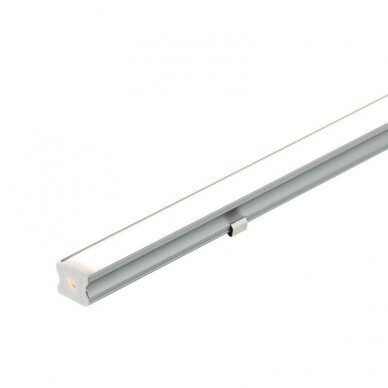 Profile For LED Strip, Gray, White Cover, 17.4x7.15mm 3 Profile For LED Strip, Gray, White Cover, 17.4x7.15mm 3