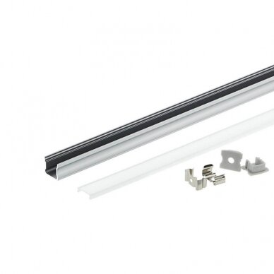 Profile For LED Strip, Gray, White Cover, 17.4x7.15mm 1