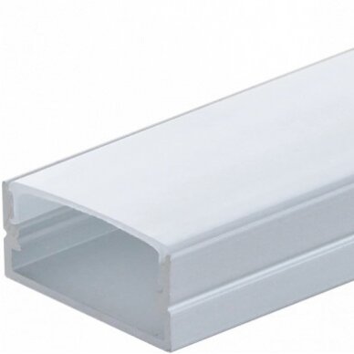 Profile For LED Strip, Gray, White Cover, 23.5x10x21.5mm 1