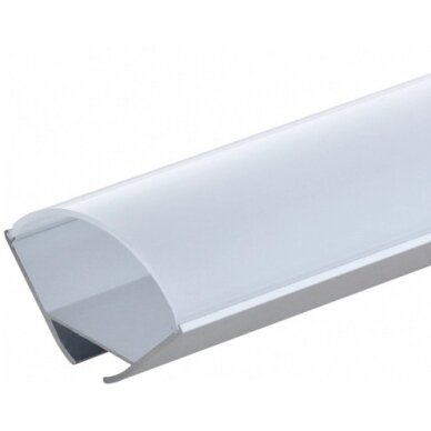 Profile For LED Strip, Gray, White Cover, 23.5x23.5mm 2 Profile For LED Strip, Gray, White Cover, 23.5x23.5mm 2