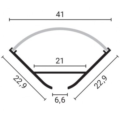 Profile For LED Strip, Gray, White Cover, 23.5x23.5mm 3 Profile For LED Strip, Gray, White Cover, 23.5x23.5mm 3