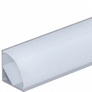 Profilis LED juostai, paviršinis, pilkas, baltas dangtelis, vidiniam kampui, 15.8x15.8mm 1 Profilis LED juostai, paviršinis, pilkas, baltas dangtelis, vidiniam kampui, 15.8x15.8mm 1