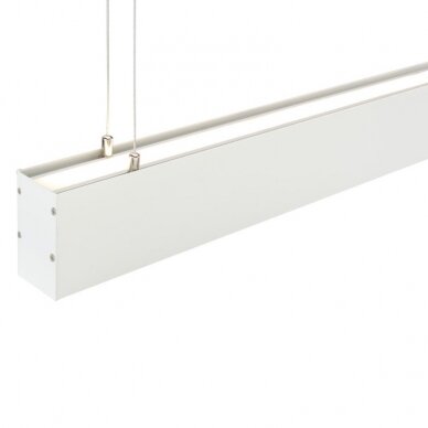 Profilis LED juostai, pakabinamas, baltas, baltas dangtelis 4 Profilis LED juostai, pakabinamas, baltas, baltas dangtelis 4