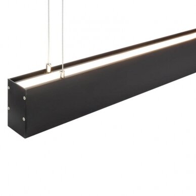 Profilis LED juostai, pakabinamas, juodas, baltas dangtelis 5