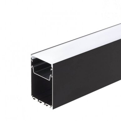 Profile For LED Strip, Black, White Cover