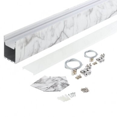 Profile For LED Strip, Marble, White Cover 2 Profile For LED Strip, Marble, White Cover 2