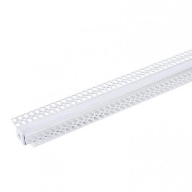Profilis LED juostai, priglaistomas, pilkas, baltas dangtelis, 56x15mm 3