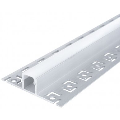 Profile For LED Strip, Gray, White Cover, 53x12.3mm