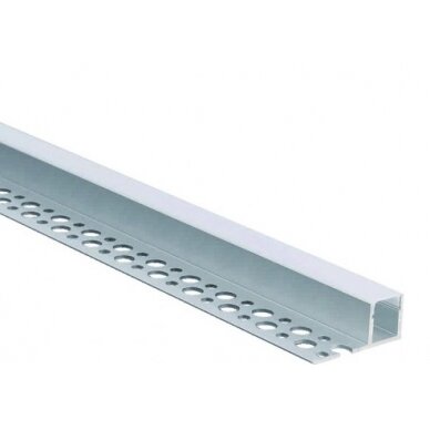 Profile For LED Strip, Silver, White Cover