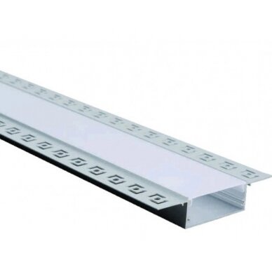 Profile For LED Strip, Silver, White Cover Profile For LED Strip, Silver, White Cover