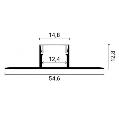 Profile For LED Strip, Silver, White Cover 2 Profile For LED Strip, Silver, White Cover 2