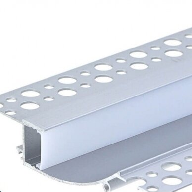 Profile For LED Strip, Silver, White Cover, 98x19mm 1