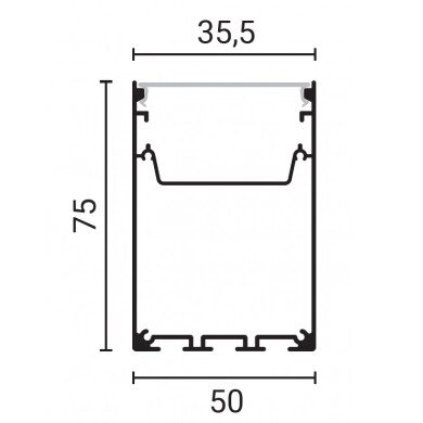 Profile For LED Strip, Marble, White Cover 4 Profile For LED Strip, Marble, White Cover 4