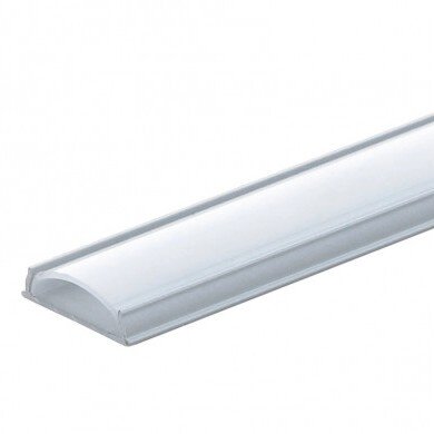 Profile For LED Strip, Gray, White Cover, Bendable 2m, 17.6x4mm 3