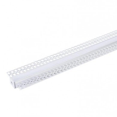 Profilis LED juostai, priglaistomas, pilkas, baltas dangtelis, 56x15mm 3 Profilis LED juostai, priglaistomas, pilkas, baltas dangtelis, 56x15mm 3