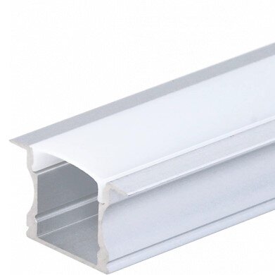 Profile For LED Strip, Silver, White Cover, 17.2x14.3x12.6mm 2 Profile For LED Strip, Silver, White Cover, 17.2x14.3x12.6mm 2
