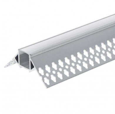 Profile For LED Strip, Built In, Gray, White Cover, 53x25mm 3 Profile For LED Strip, Built In, Gray, White Cover, 53x25mm 3