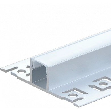Profile For LED Strip, Gray, White Cover, 53x12.3mm 3