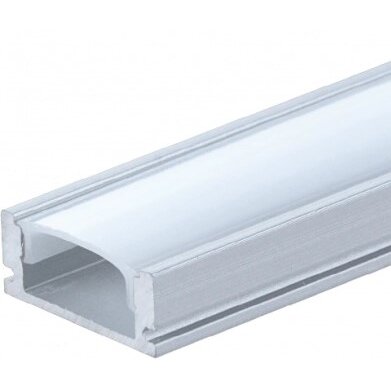 Profilis LED juostai, paviršinis, pilkas, baltas dangtelis, 17.4x7.15mm 1 Profilis LED juostai, paviršinis, pilkas, baltas dangtelis, 17.4x7.15mm 1