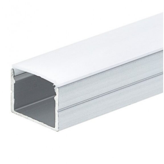 Profile For LED Strip, Silver, White Cover, 19.3x13mm 1
