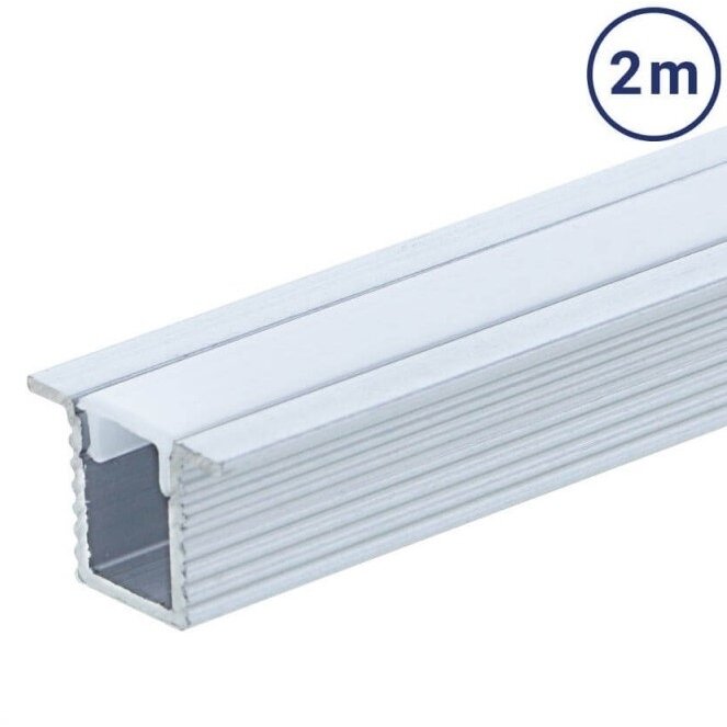 Profile For LED Strip, Silver, White Cover, 12.4x9mm 4
