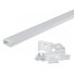 Profile For LED Strip, Gray, White Cover, 17.4x7.15mm Profile For LED Strip, Gray, White Cover, 17.4x7.15mm