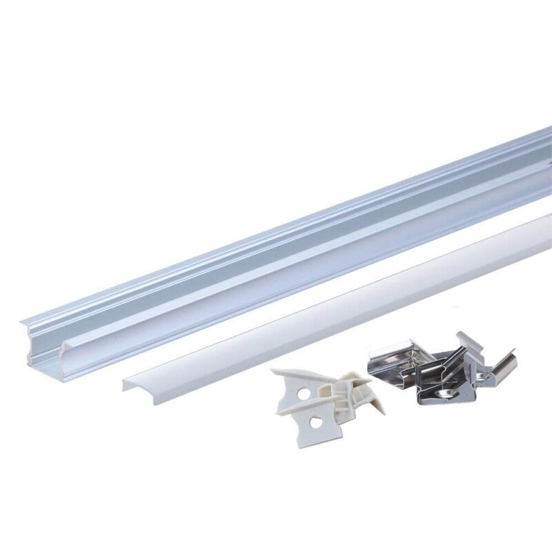 Profile For LED Strip, Silver, White Cover, 17.2x14.3x12.6mm 3 Profile For LED Strip, Silver, White Cover, 17.2x14.3x12.6mm 3