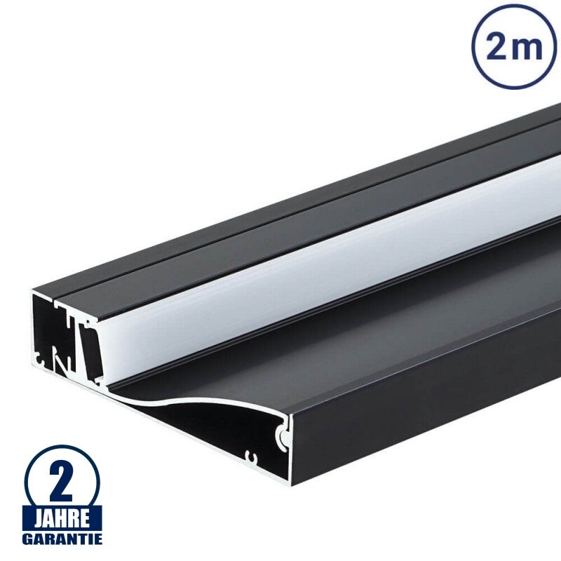 Profilis LED juostai, paviršinis, prie grindų, juodas metalo oksidas 2 Profilis LED juostai, paviršinis, prie grindų, juodas metalo oksidas 2