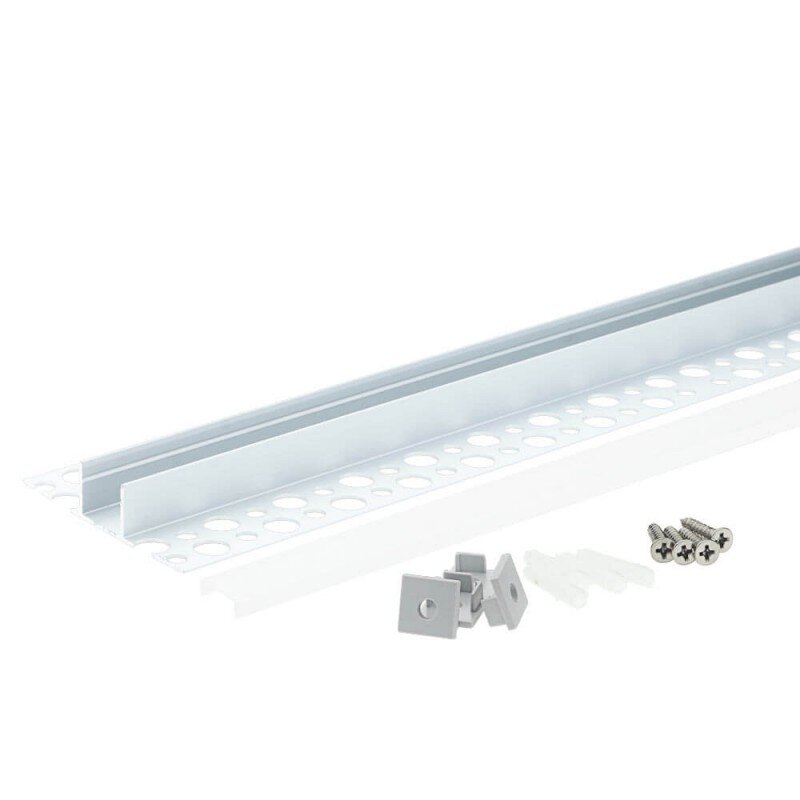 Profile For LED Strip, Silver, White Cover 1
