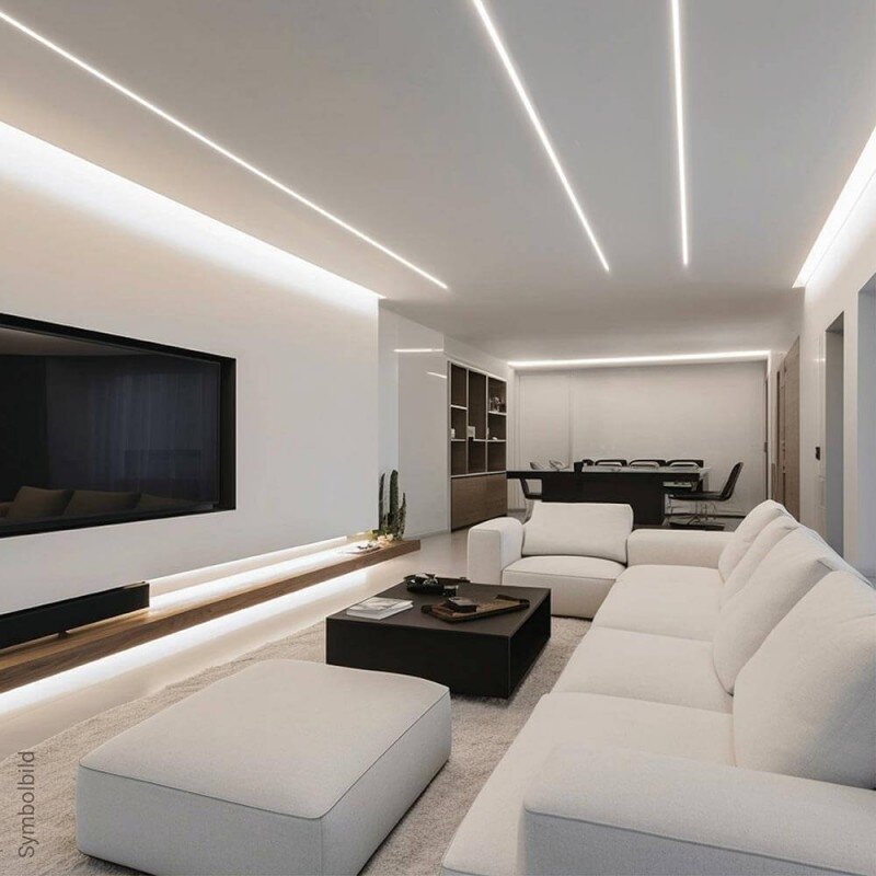Profile For LED Strip, Silver, White Cover 3