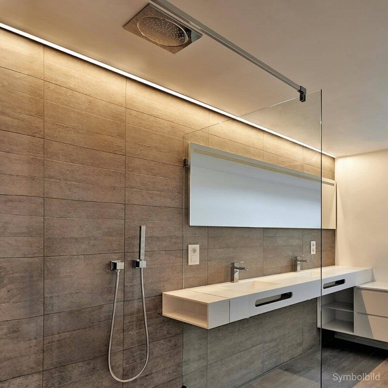 Profile For LED Strip, Silver, White Cover 3 Profile For LED Strip, Silver, White Cover 3