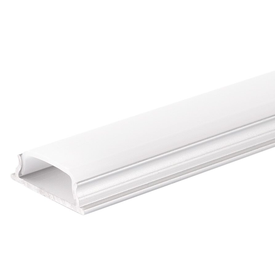 Profile For LED Strip, Silver, White Cover, 18*6mm Profile For LED Strip, Silver, White Cover, 18*6mm