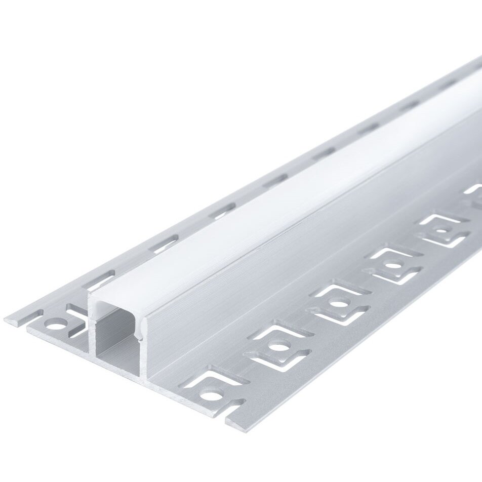 Profile For LED Strip, Gray, White Cover, 53x12.3mm