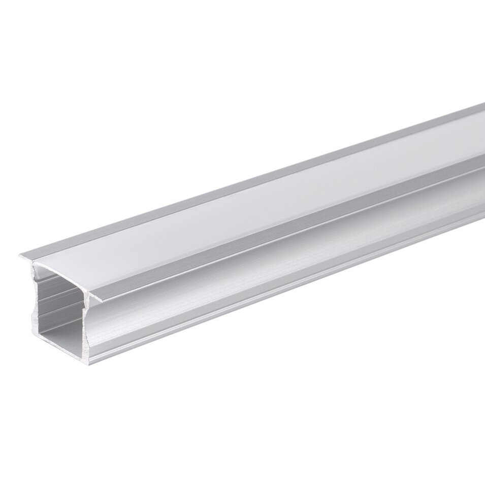 Profile For LED Strip, Silver, White Cover, 24x14mm Profile For LED Strip, Silver, White Cover, 24x14mm