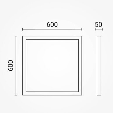 Rėmelis LED panelėms 60x60 1