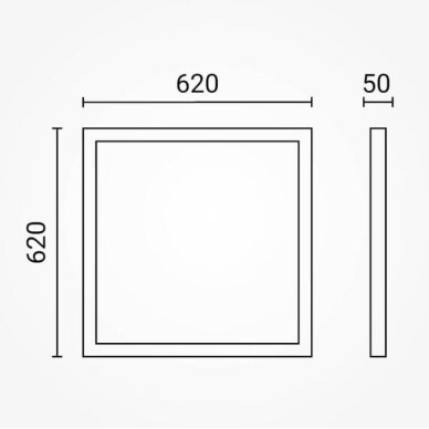 Rėmelis LED panelėms 62x62 3