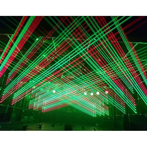 RGB lazerių sija, 12W 2