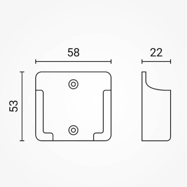 Wall Mounted Holder For Remote Control, White 3