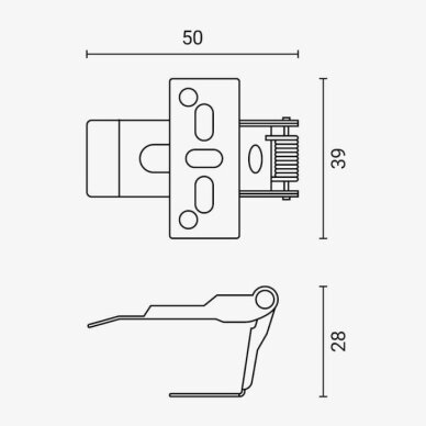 Spaustukai LED panelėms 3