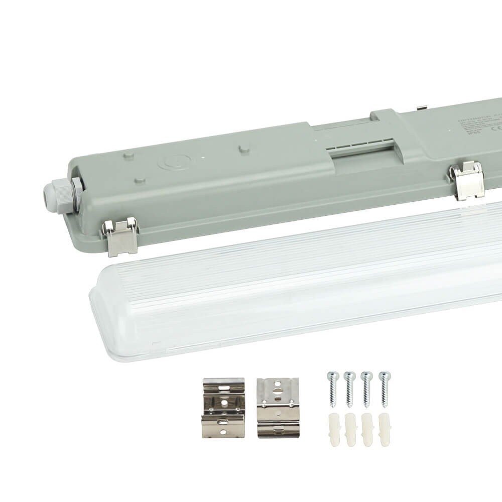 Fixture One Side Power LED Tube, T8, 2x150cm, IP65, SS Clips 1