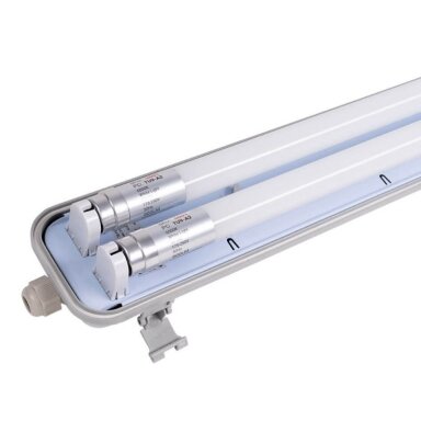 Šviestuvas su T8 LED lempa, 18W (2*9W), šalta balta šviesa