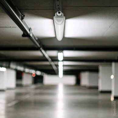 Fixture One Side Power LED Tube, T8, 1x60cm, IP65, SS Clips 3