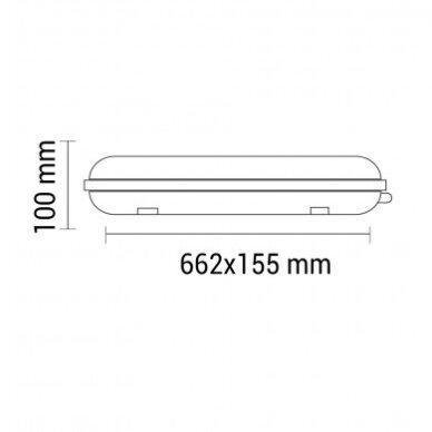 Fixture For 1 Side Power LED Tube T8, 2*60cm 3