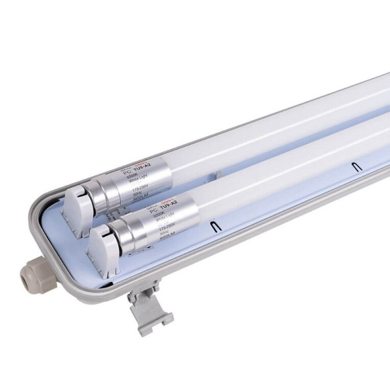 Fixture With LED Tube T8, 18W, (2*9W), White Light 1