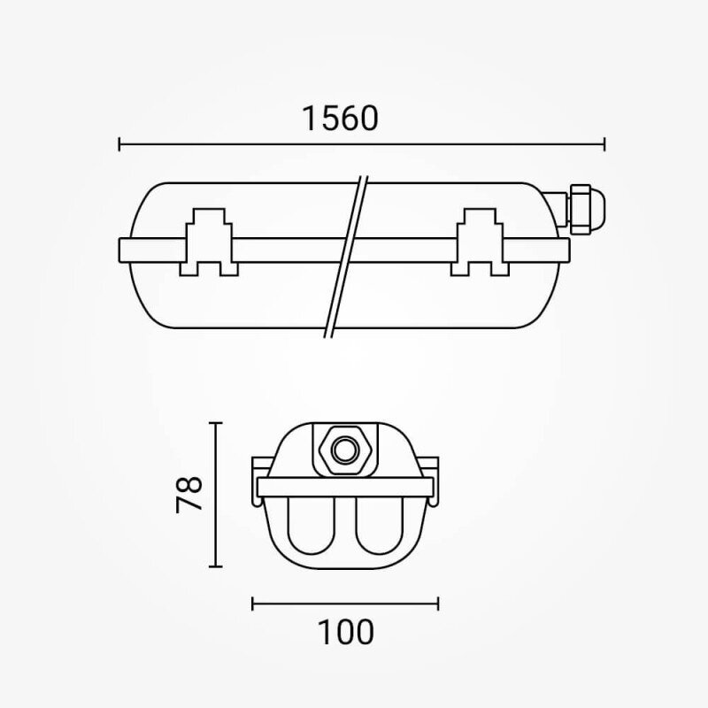 Fixture With LED Tube T8, 44W, (2*22W), Neutral Light 4