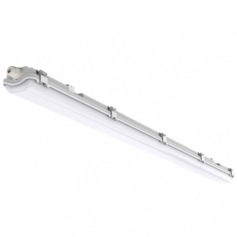 Fixture One Side Power LED Tube, T8, 2x150cm, IP65, SS Clips